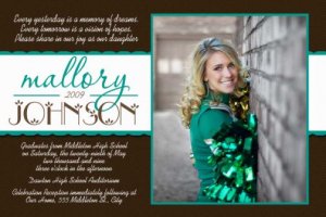 HIGH SCHOOL GRADUATION Ceremony Party Invitation GIRL