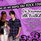 Justin Beiber Photo Birthday Party Invitations