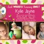 OWL 1st First Birthday Invitations Look Whoo's Turning ONE