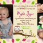 OWL 1st First Birthday Invitations Look Whoo's Turning ONE