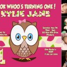 Look Whoo's Turning One OWL 1st Birthday Invitations