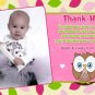 OWL 1st, 2nd, 3rd Photo Birthday Invitation Thank You Card
