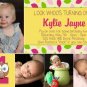 OWL 1st, 2nd, 3rd Photo Birthday Invitation Thank You Card
