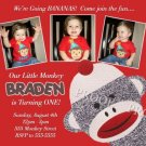 Sock Monkey Party Supplies Birthday Invitations Thank You Cards