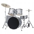 5 Pcs Silver Drum Kit - DRM522-SL