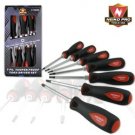 7 Pcs S/Dr Hex Bolster Tamper Proof Star Driver Set - Nk # 01360B