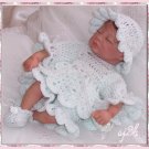 Little Pierrot Custom Crochet Set for Collector Doll and Reborn SJ2B