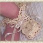 Irish Rose Heirloom Thread Crochet Booties for Baby and Reborn SJ2B