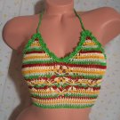 Caribbean Vacation Butterfly Crochet Top (Jamaican / Rasta) (One Size fits)
