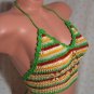 Caribbean Vacation Butterfly Crochet Top (Jamaican / Rasta) (One Size fits)