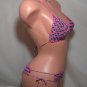 Pink/Black Graffiti Banded Bottom Bikini (Small/Medium)