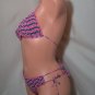 Pink/Black Graffiti Banded Bottom Bikini (Small/Medium)
