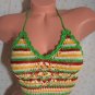 Caribbean Vacation Butterfly Crochet Top (Jamaican / Rasta) (One Size fits)