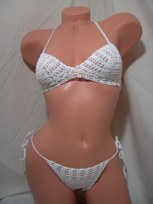 Lacey White Crochet Bikini (Small/Medium)