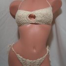 O-Ring Keyhole Bandeau Bikini with Decorative Bottoms (Small/Medium)