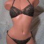 Black/Platinum Halter Bikini (Small/Medium)