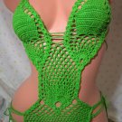 Tropical Vibrant Forest Green One Piece Swimsuit (Small/Medium)