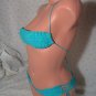Turquoise Blue Bandeau Bikini with Hipster Bottoms (Small/Medium)