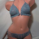 Gray Halter Bikini with Hipster Bottoms (Small/Medium)