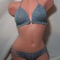 Gray Halter Bikini with Hipster Bottoms (Small/Medium)