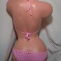 Pink Halter Bikini with Tie Side Bottoms (Small/Medium)