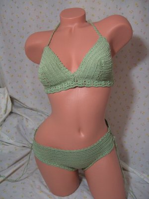 Mint Green Short Shorts Bikini (Medium/Large)