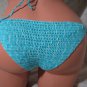 Turquoise Blue O-Ring Keyhole Bandeau Swimsuit (Small/Medium)