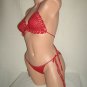 Crimson Siren Triangle Top Bikini (Small/Medium)