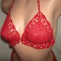 Crimson Siren Triangle Top Bikini (Small/Medium)