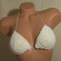 White Gathered Ruffles Top Bikini (Small/Medium)