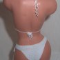 White Gathered Ruffles Top Bikini (Small/Medium)