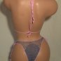Pink & Gray Free Form Swimsuit (Small/Medium)