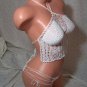 White Pineapple Tankini Bikini (Small/Medium)