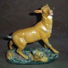 Metal Deer with Tree Stump