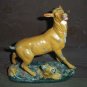 Metal Deer with Tree Stump