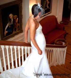 Stunning full 12 inch birdcage veil (ivory or white)