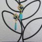 Stonishing unique party/wedding earings in blue torquise gold