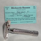 Gillette 1953 President TTO Safety Razor Y1 Refurbished Replated Rhodium