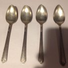 4 Dinner Soup Spoons NATIONAL SILVER PLATE  silverware  NSC EPNS