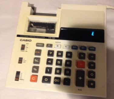 Casio FR-101 Electronic Printing Display Desktop Calculator Retro Vintage Calc