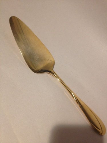 Farberware Gold Plated 10.25 in. SOLID PIE / CAKE SERVER knife Korea Goldware