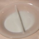 Vintage Fire-King Peach Lustre Divided Oval Dish 468 serving dish bakeware Orang