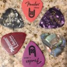 Lot of 6 Celluloid Guitar Picks Fender Assortment Medium Heavy .50 1.14 mm