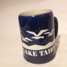 Blue Lake Tahoe Mug  White Spotted Interior Jumbo Coffee Cup SSN