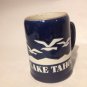 Blue Lake Tahoe Mug  White Spotted Interior Jumbo Coffee Cup SSN
