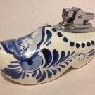 Delfts Table Clog Lighter Holland Hand Painted Windmill Porcelain Shoe Delftware
