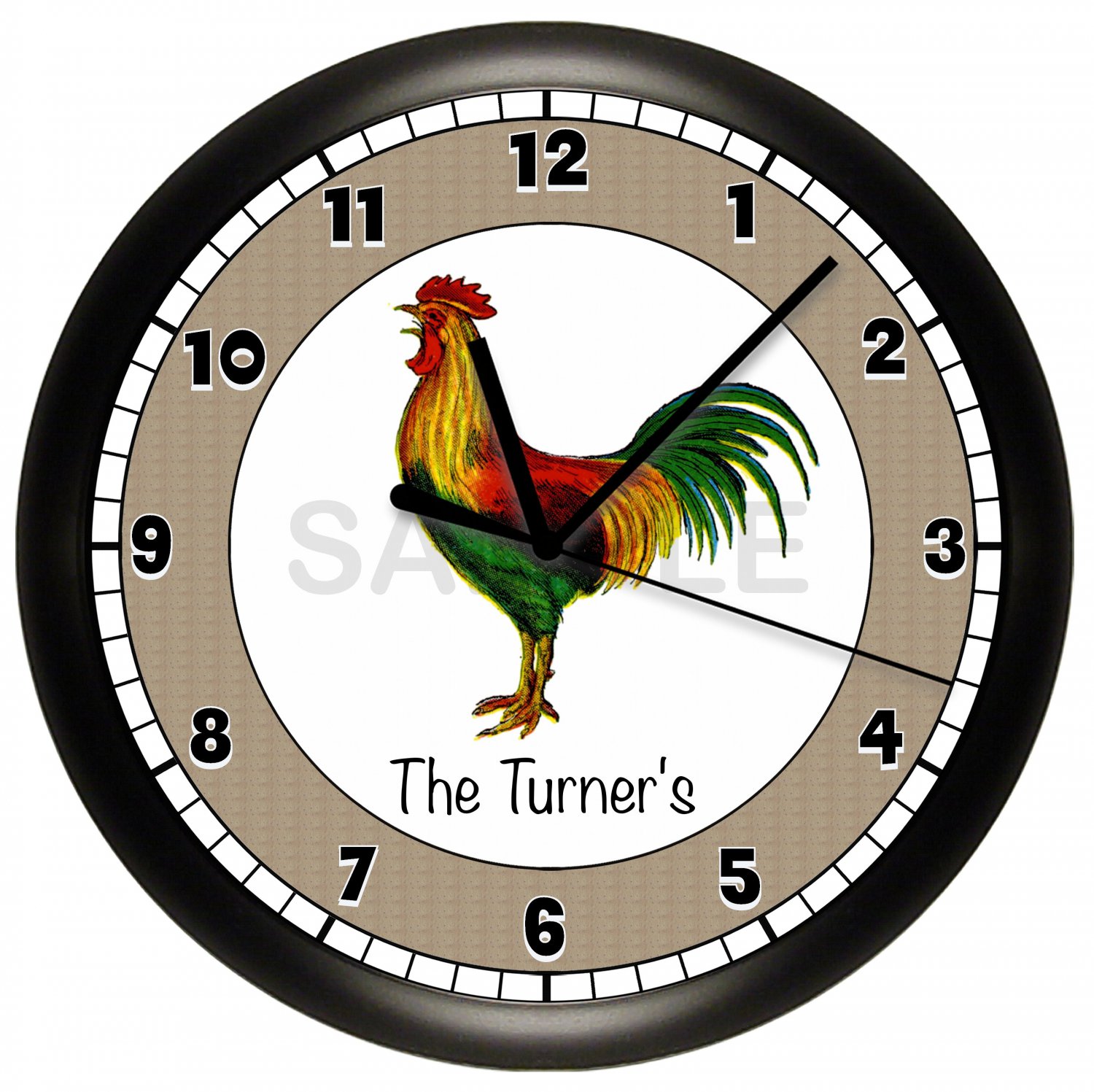 Personalized Rooster Kitchen Wall Clock   5d09b3d6def1c 195820b 