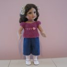 AMERICAN GIRL 18" DOLL CLOTHES DENIM CAPRIS MOLLY, KIT, EMILY, JULIE, IVY LIFE OF FAITH NEW