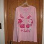 Recycle pink long sleeve tee New with tag Size M 7-9 juniors