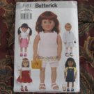 Butterick 3491 American Girl 18" Doll clothes pattern  NEW in envelope DRESS, SHORTS, TOPS, BOY +